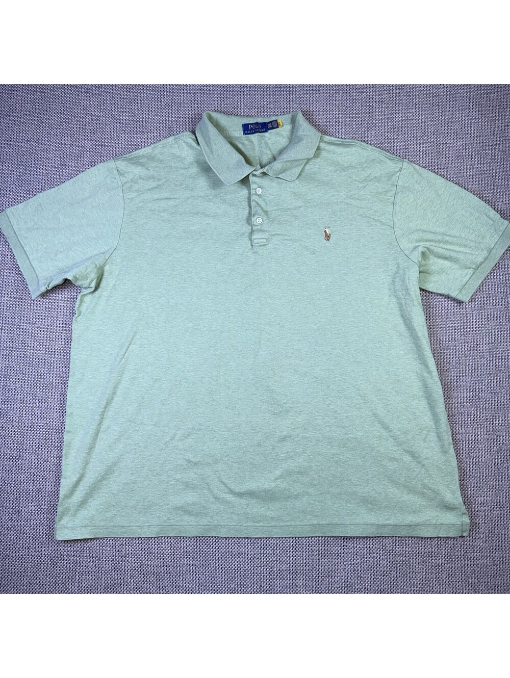 Polo Ralph Lauren Men's Light Green Polo Shirt 3XL Tall